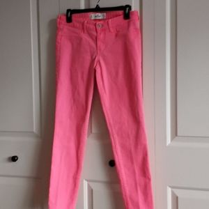 Hollister Women's Vivid Pink Skinny Jeans